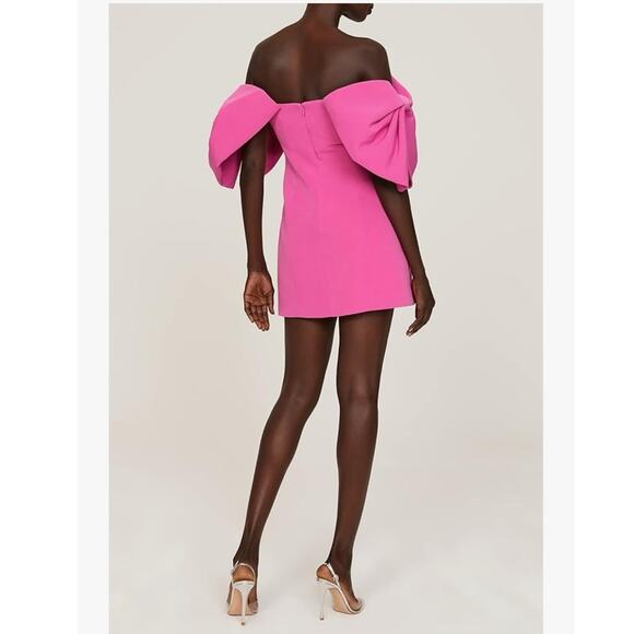TOCCIN Bow Sleeve Pink Mini Dress size 2 - Picture 15 of 16